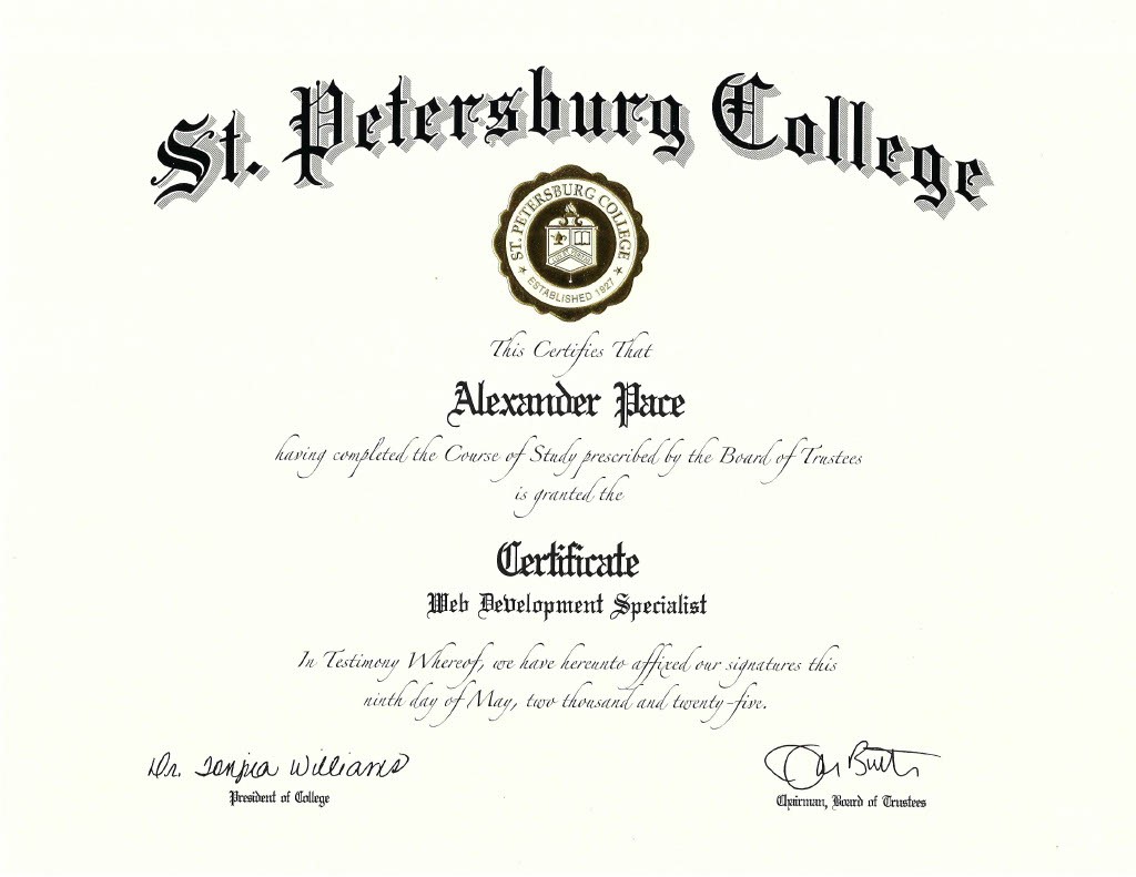 Web Development Certificate